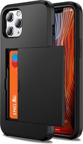 Étui en plastique et protecteur en TPU Peachy Secret Card holder pour iPhone 14 Pro Max - noir