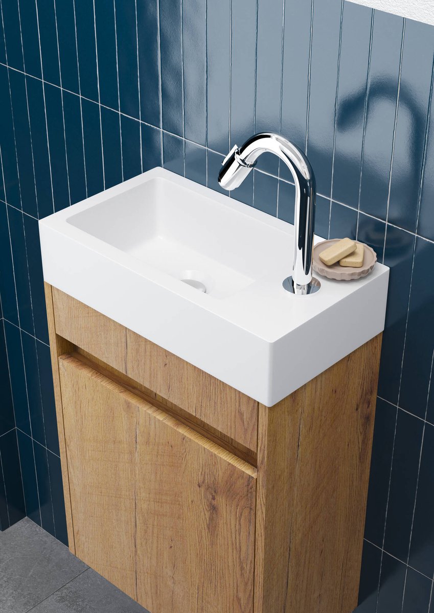 Saqu Florence Toiletmeubel Voorgemonteerd - met Mineraalmarmeren ...