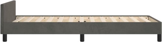 vidaXL Cadre de lit avec tête de lit Velours Gris foncé 80x200 cm
