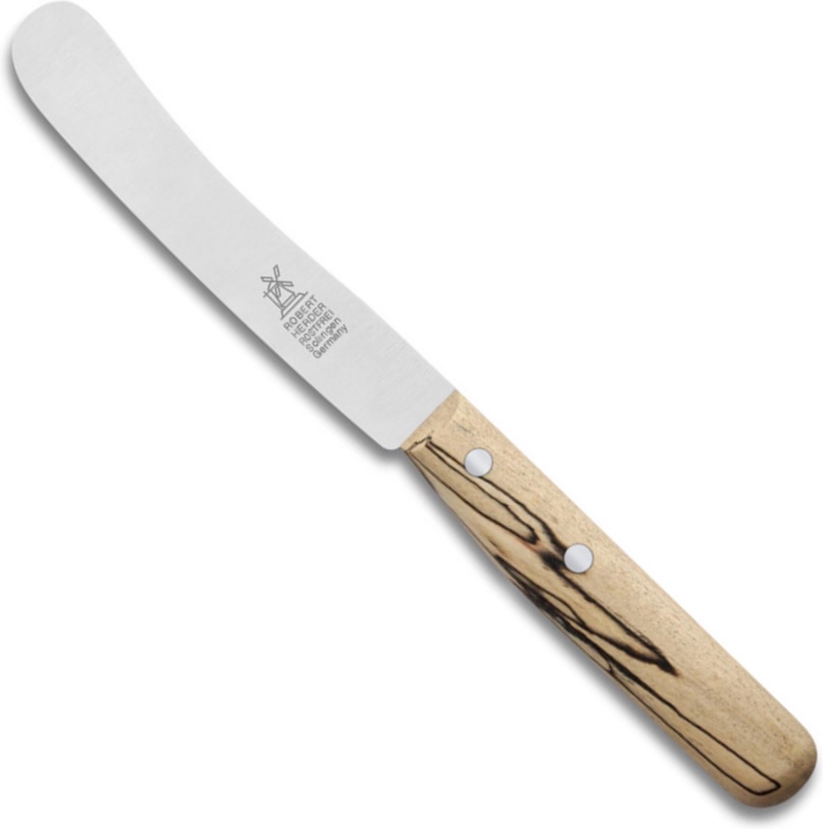 Robert Herder Ontbijtmes – Buckels – RVS – Lemmet 118 mm – Heft IJsbeukenhout