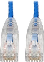 Tripp-Lite N201-S6N-BL Cat6 Gigabit Snagless Molded Slim UTP Patch Cable (RJ45 M/M), Blue, 6 in. TrippLite