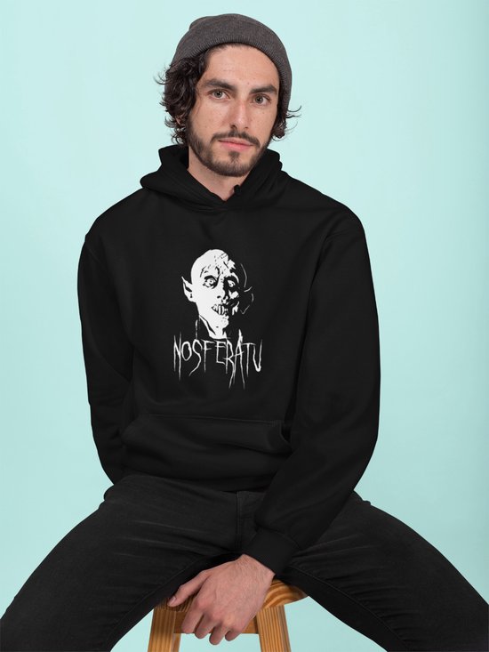 Halloween Hoodie - Nosferatu Name & Face (MAAT XS - UNISEKS FIT) - Halloween kostuum voor volwassenen - Dames & Heren