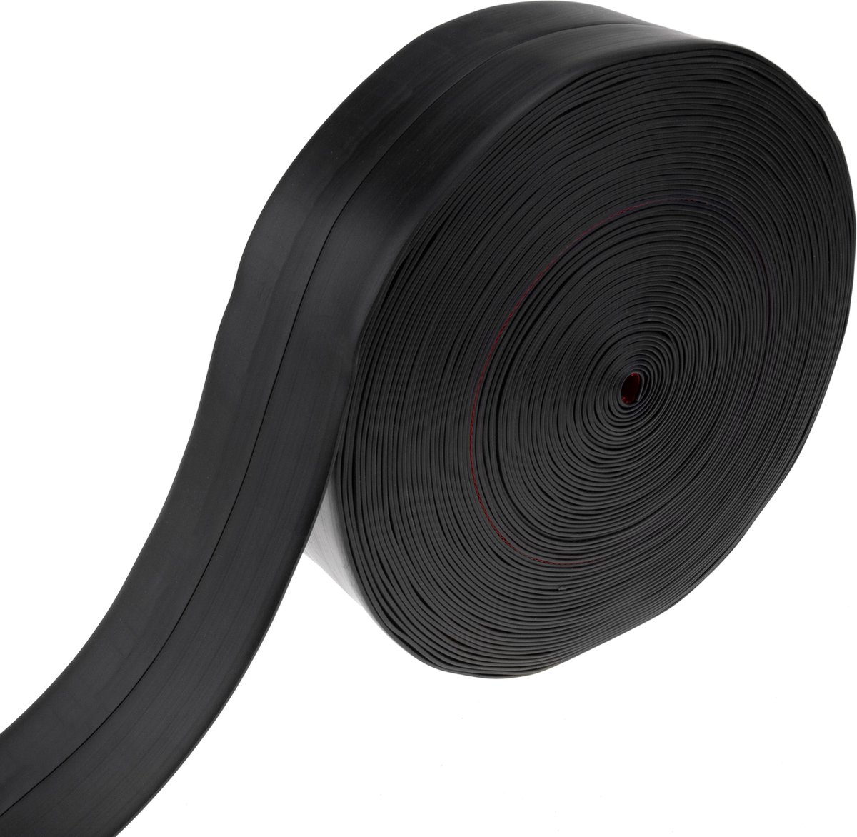 PrimeMatik - Flexibele zelfklevende plint 19 x 19 mm. Lengte 25 m zwart