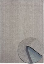 Vloerkleed - Handgeweven look - Zacht - Modern tapijt - Scandinavisch design - Wol en polyester - Woonkamer Slaapkamer Eetkamer Kinderkamer - Naturel Lichtgrijs - 120cm x 170cm