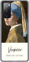 Geschikt voor Samsung Galaxy S20 FE hoesje - Meisje met de parel - Vermeer - Siliconen Telefoonhoesje