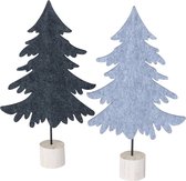 Sapin de Noël feutre 40cm . 1 arbre de Noël . Choix de gris clair ou gris foncé. Boltze