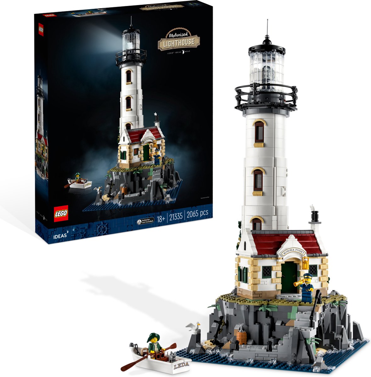 LEGO Ideas Gemotoriseerde vuurtoren met Lichtjes, Modelbouwset voor Volwassenen - 21335 — afbeelding 10