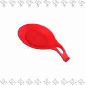 Knaak Spoon Mat - Porte-outils - Accessoires de vêtements pour bébé de Cuisine - Résistant à la chaleur - Coussinet en silicone - Rouge - 1 pièce