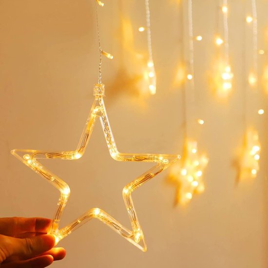 Rideau étoilé - Étoile de Éclairage de Noël - Rideau lumineux - Éclairage  d'ambiance 