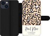 Bookcase Geschikt voor iPhone 13 telefoonhoesje - Schilderij - Paul Klee - Comedians handbill - Met vakjes - Wallet case met magneetsluiting