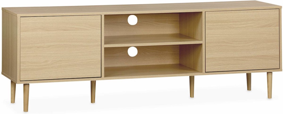 sweeek Tv-meubel met houtlook, 160cm Naturel