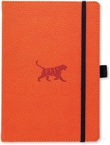 Dingbats A5+ Wildlife Orange Tiger Notebook - Graph