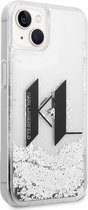 Backcase hoesje geschikt voor iPhone 14 - Karl Lagerfeld - Effen Zilver - Silicone