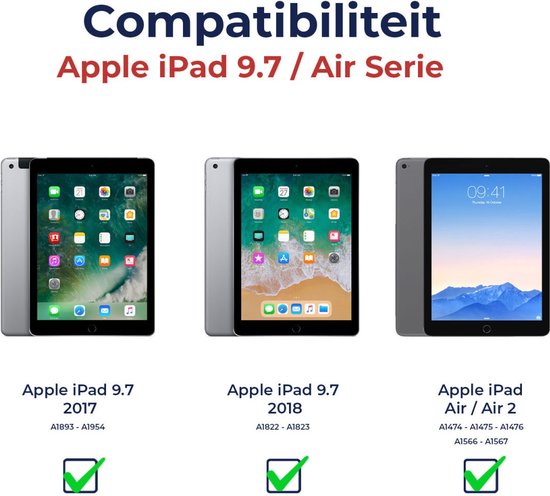 Rosso Element Apple iPad 9.7 (2017/2018) / Air 2 Cover Book Case Marron