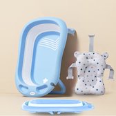 Babybadje opvouwbaar - 3 in 1 opvouwbaar - Multifunctioneel -Inclusief badkussen - Baby badje - babybad - Peuterbadje 83 × 48 × 23,5 cm - Blauw