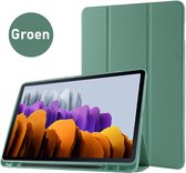 HB Hoes Geschikt voor Samsung Galaxy Tab S8 Plus - S7 FE & Tab S7 Plus Groen - Tri Fold Tablet Case - Smart Cover