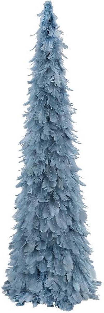 PTMD Foksy Kerstmis Ornament - 14 x 14 x 60 cm - Veren - Blauw
