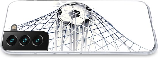 Coque Samsung Galaxy S22 - Une illustration d'un ballon de football entrant dans le but - Garçons - Filles - Kids - Coque de téléphone en Siliconen