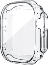 By Qubix Apple Watch Ultra TPU case - Volledig beschermd - Transparant - Geschikt voor Apple Watch 49mm (Ultra) hoesje - screenprotector - Bescherming