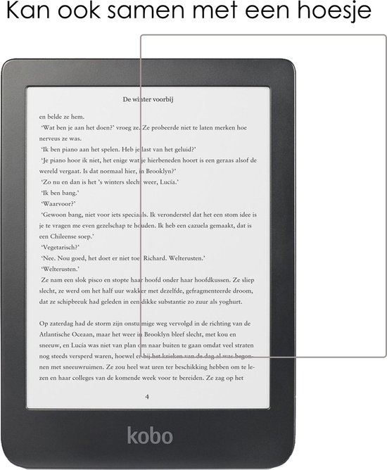 Screenprotector Geschikt voor Kobo Clara HD Screenprotector Bescherm Glas Tempered Glass Screen Protector - 2 PACK van AZNS — afbeelding 4