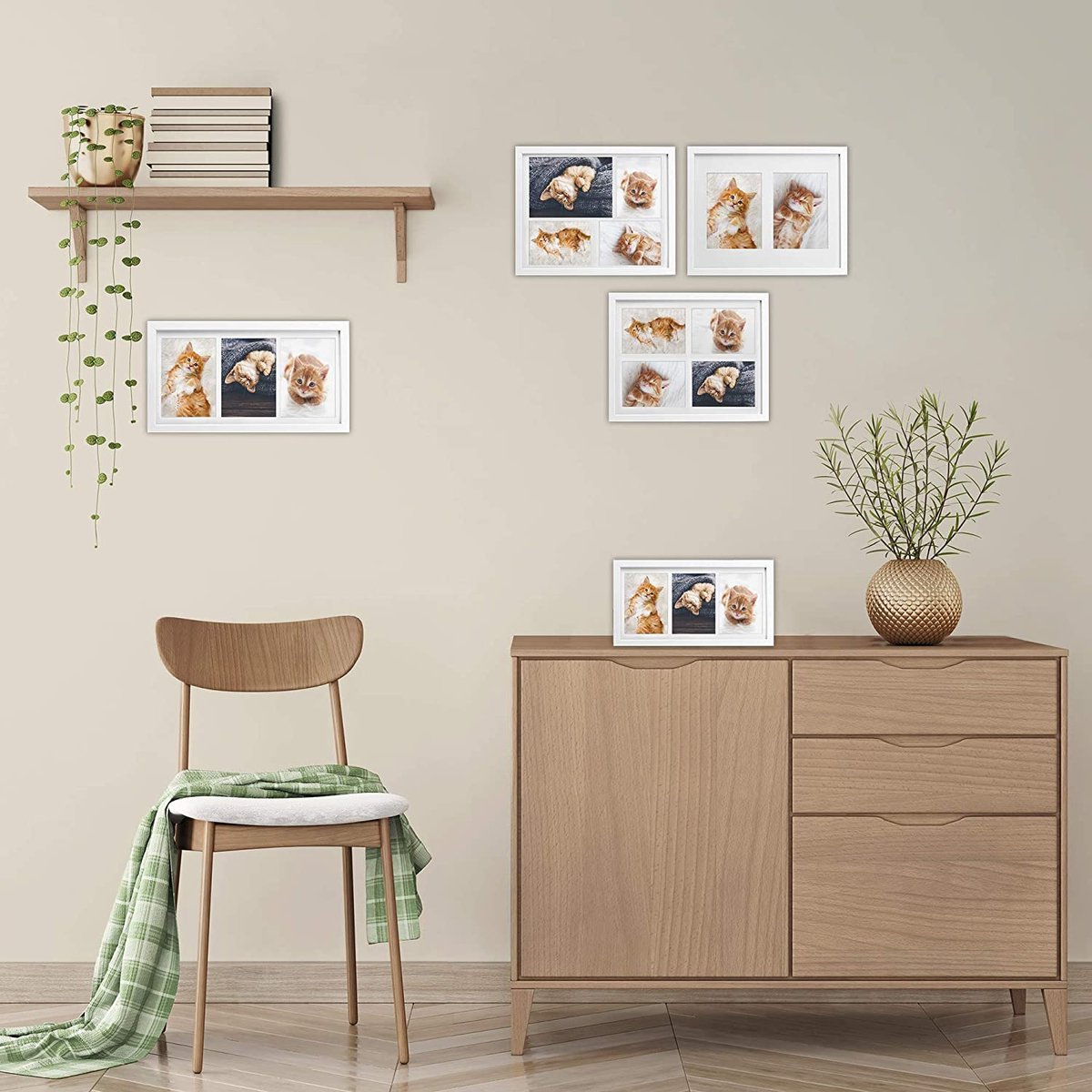 bomoe Foto collage – Photo Frame Collage – Photo Frame – Fotolijst – Woonkamer Accessoires – Wanddecoratie Woonkamer Weiß