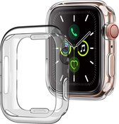 Hoes Geschikt voor Apple Watch Series 8 45 mm Hoesje Siliconen Case - Hoesje Geschikt voor Apple Watch Series 8 45 mm Hoes - Transparant