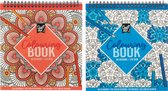 Craft ID Colouringbook for Adults | Set van 2 | Elk kleurboek voorzien van 24 pagina's | Kleurboek voor volwassenen | 96 designs in totaal | Gebonden met Ringband