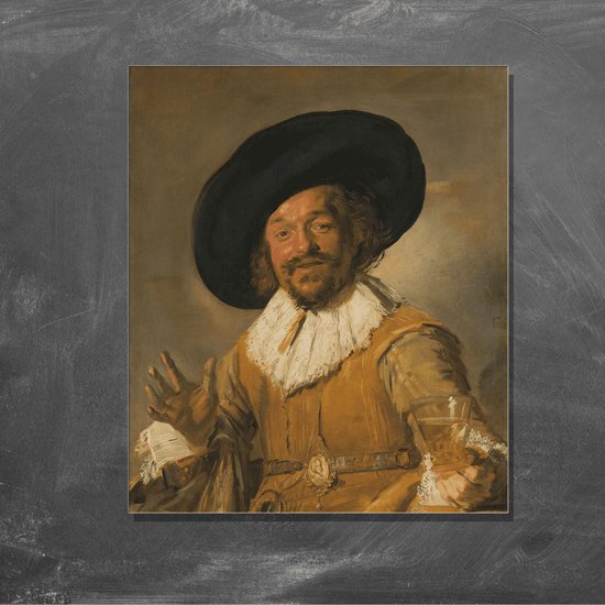 Wanddecoratie / Schilderij / Poster / Doek / Schilderstuk / Muurdecoratie / Fotokunst / Tafereel De vrolijke drinker - Frans Hals gedrukt op Forex