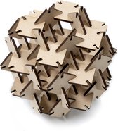 Meuq Design Triangulus - Houten lego blokken' 3D IQ Puzzel - naturel - M