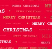 Papier cadeau Cadeau Noël Merry Xmas Rouge - Largeur 50cm - Longueur 200m