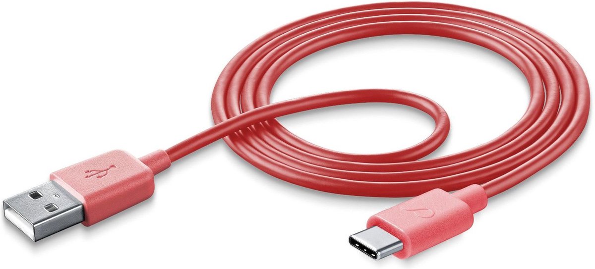Cellularline 8018080325786 USB-kabel 1 m USB A USB C Roze