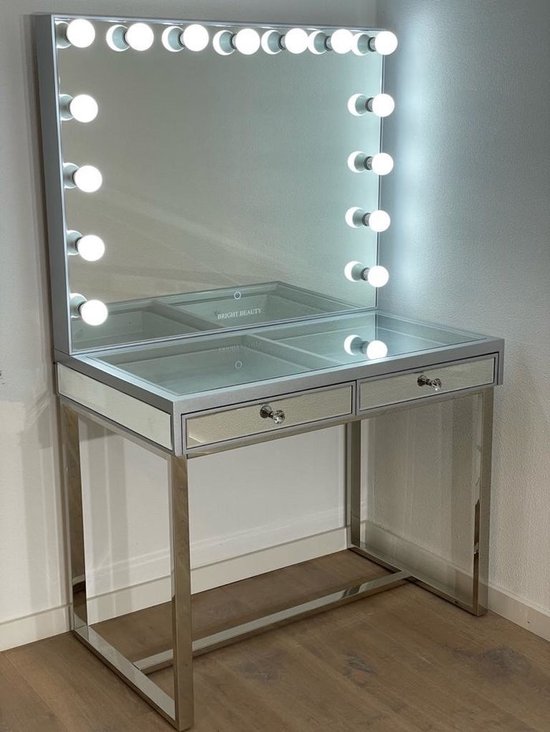 AANBIEDING BRIGHT BEAUTY luxe kaptafel spiegel - make up tafel met make up spiegel... | bol.com