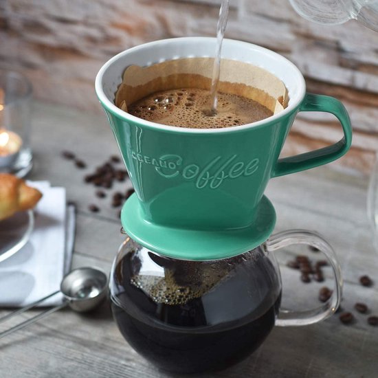 Koffie Permanente Filter Pack van 2 Herbruikbare Koffiefilter Plastic Permanente Koffiefilter met Handvat voor de meeste Koffiemachines