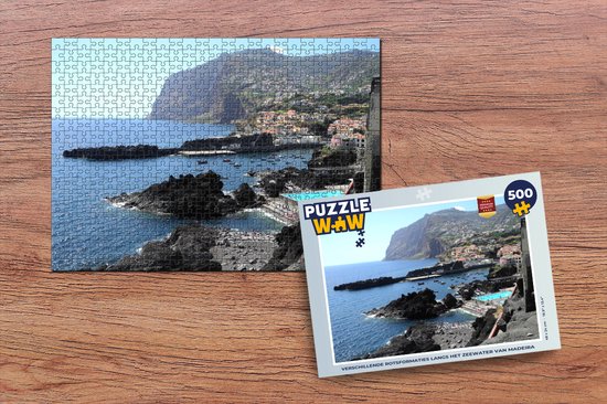 Puzzel Verschillende rotsformaties langs het zeewater van Madeira