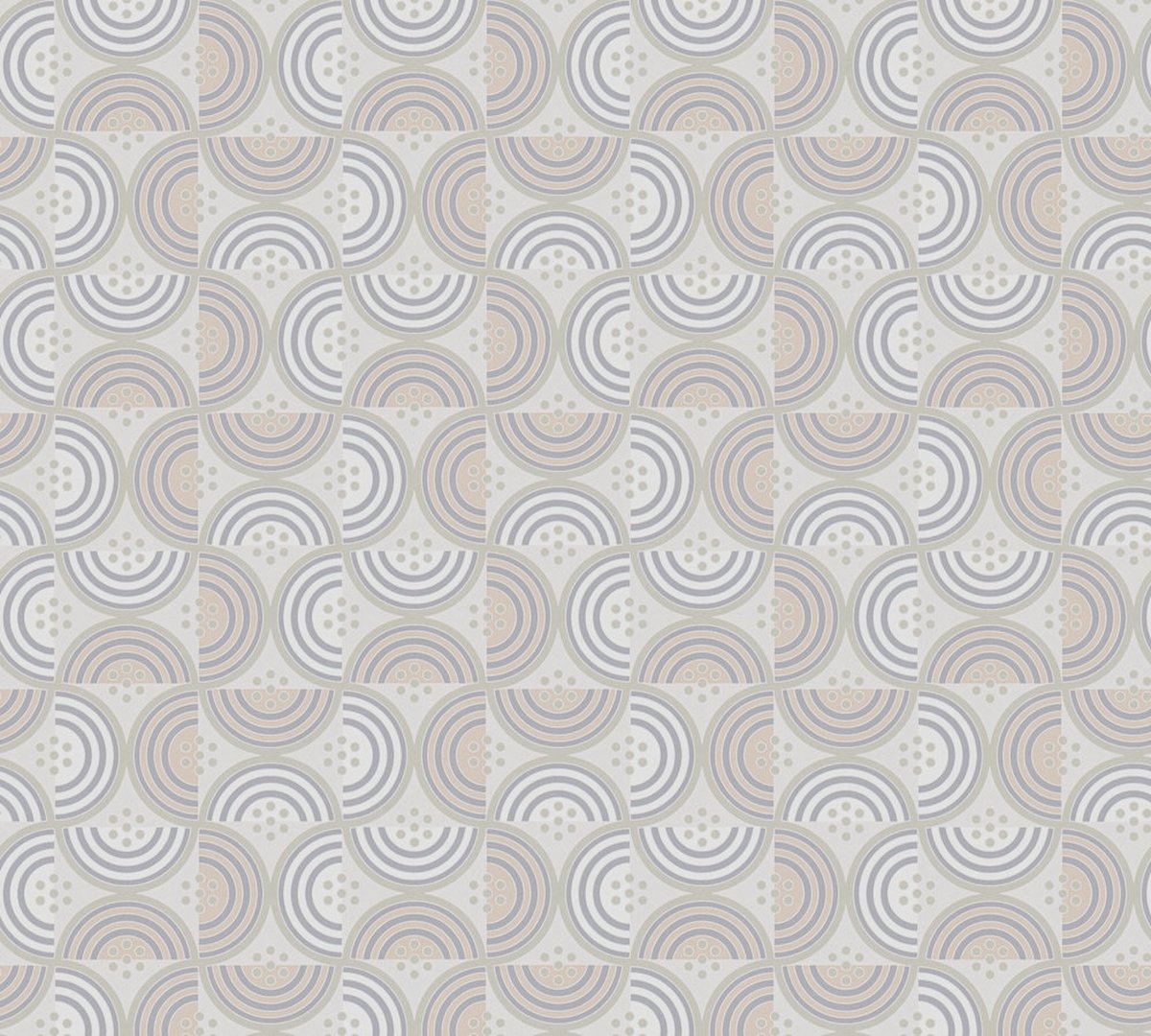 RETRO BEHANG | Grafisch - crème blauw oranje groen - Architects Paper Art of Eden
