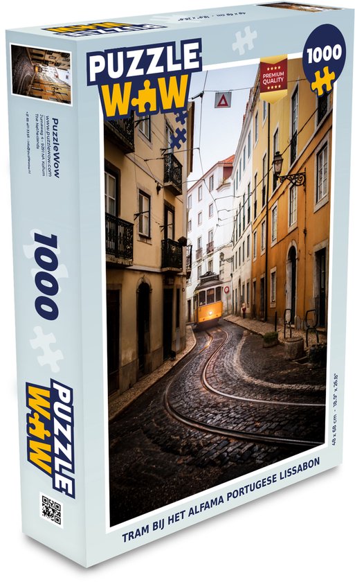Puzzle Tram à l'Alfama Portugais Lisbonne - Puzzle - Puzzle 1000 pièces  adultes -... | bol
