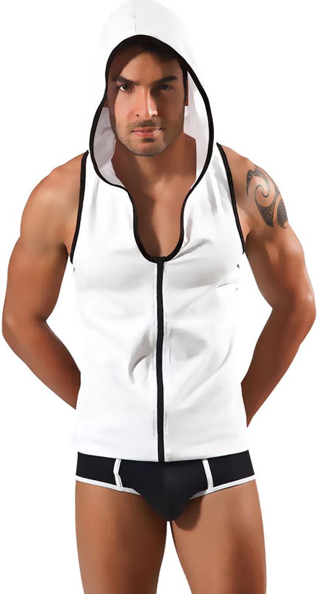 Clever Hoodie Tank Top - Wit
