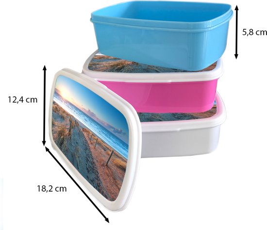 Corbeille à pain Wit - Lunch box - Lunch box - Plage - Mer - Soleil - Dune - 18x12x6 cm - Adultes