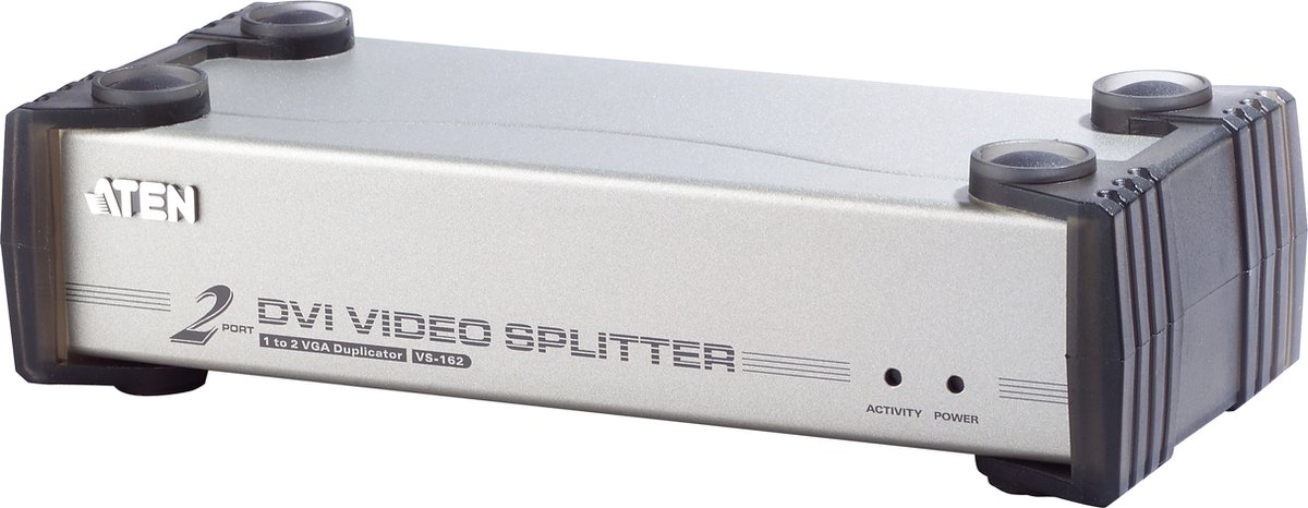 2-Poorts Met Audio-Ondersteuning DVI-Splitter Zilver