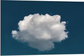 WallClassics - Dibond - Witte Wolk in de Lucht - 90x60 cm Foto op Aluminium (Met Ophangsysteem)