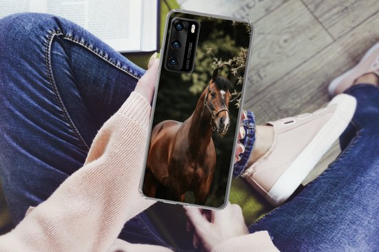 Coque Huawei P40 - Cheval - Branches - Portrait - Coque de téléphone en Siliconen