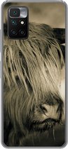Telefoonhoesje Geschikt voor Xiaomi Redmi 10 hoesje - Schotse Hooglander - Dieren - Haar - Siliconen Telefoonhoesje