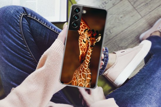 Coque Samsung Galaxy S22 Plus - Girafe - Veau - Portrait - Coque de téléphone en Siliconen