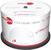 Primeon 2761109 CD-R 80 disc 700 MB 50 stuk(s) Spindel Bedrukbaar, Hoogglans opppervlak, Watervast, Onuitwisbaar