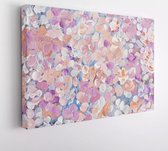 Motif floral abstrait. Peinture colorée. Fond de pétales de fleurs aux couleurs tendres - Toile Art moderne - 2007610568 - 40*30 Horizontal