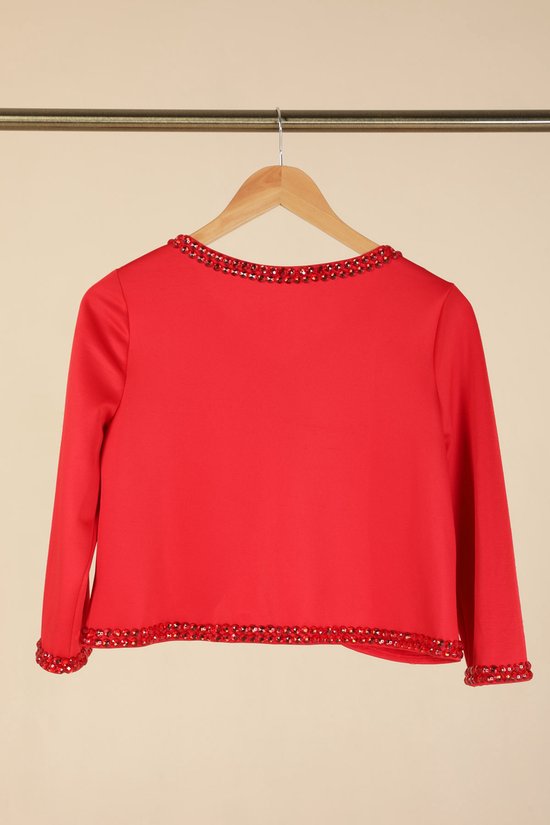 Gilet rouge avec pierres - vacances - rouge - taille M