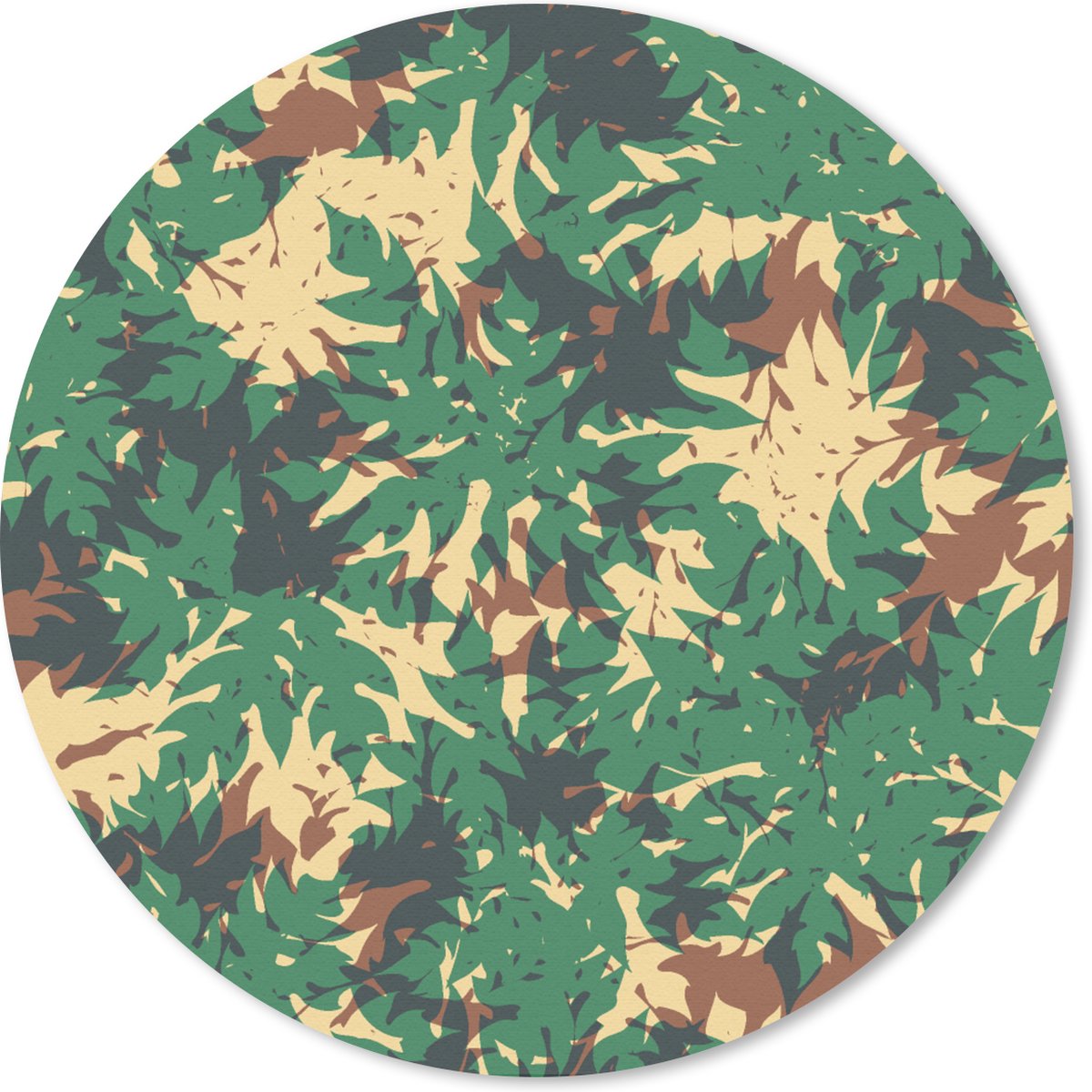 Muismat rond 50x50 cm - Mousepad Patronen - Jungle - Camouflage - Ronde muismatten