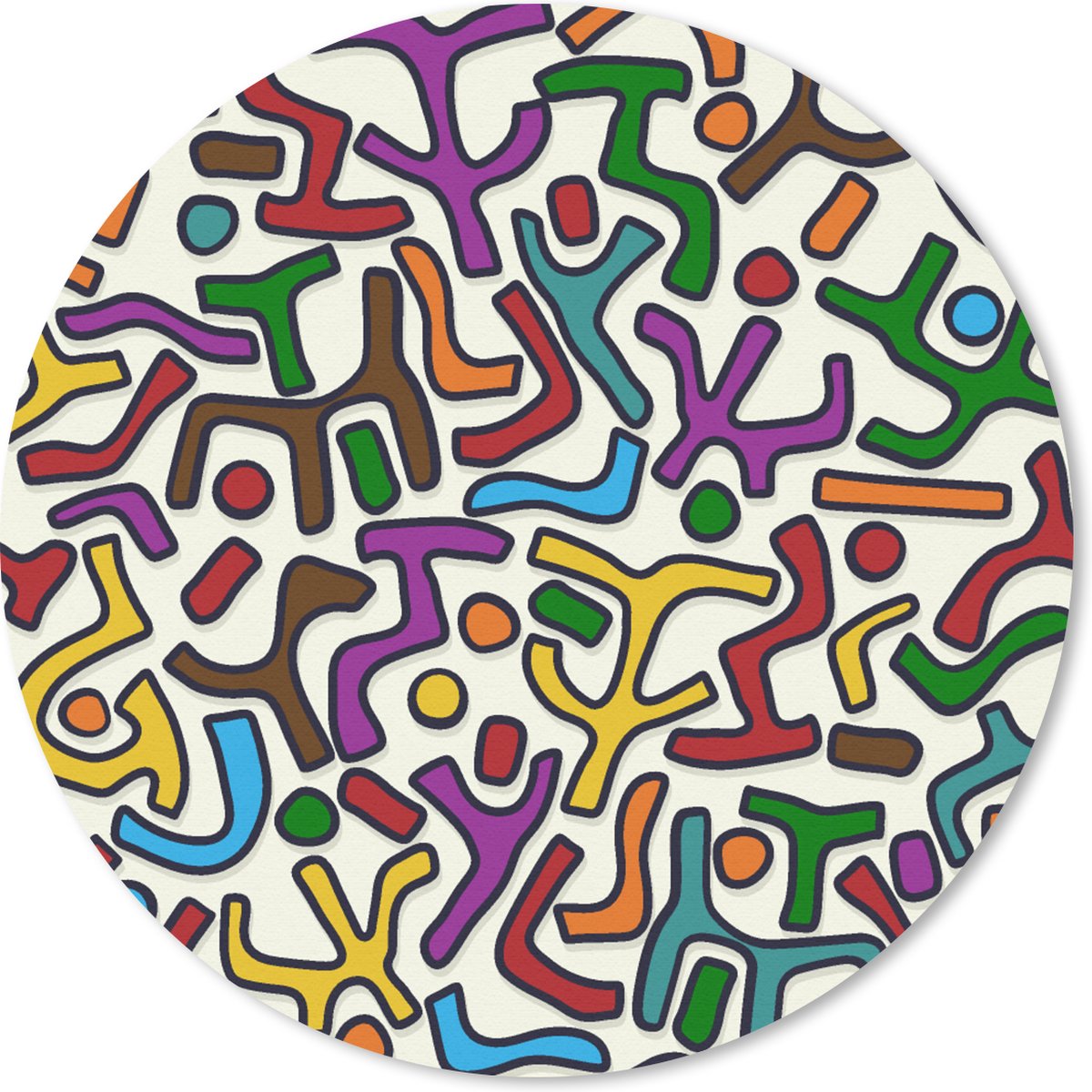 Muismat rond 30x30 cm - Mousepad Abstract - Patronen - Afrika - Ronde muismatten