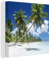 Soleil éclatant sur la plage en République dominicaine en toile carrée de 2cm