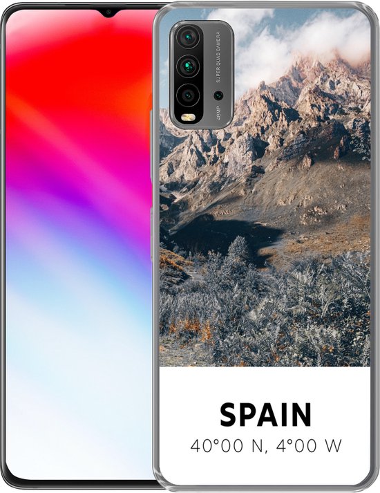 Telefoonhoesje Geschikt voor Xiaomi Geschikt voor Redmi 9T hoesje - Spanje - Bergen - Zomer - Siliconen Telefoonhoesje Telefoonhoesje